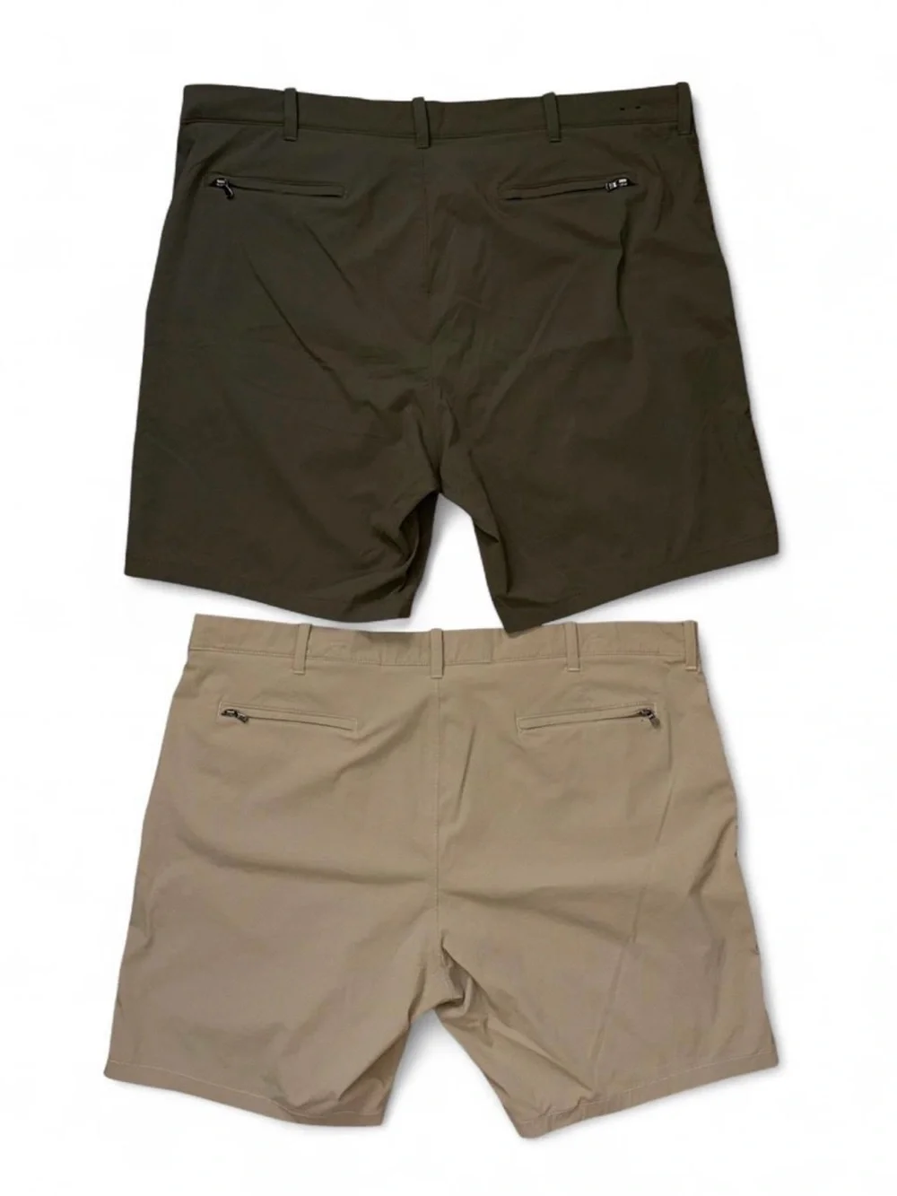 J. Crew Lot Of 2  9” Tech Shorts Green/Khaki Size 42” XXL Preppy  Casual Golf